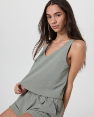 Villa Textured Crop Tank