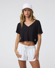 Short Sleeve Cove V Neck Tee