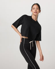 Short Sleeve Heavyweight Crop Cotton Tee