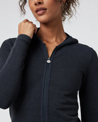 Waffle Seamless Zip Hoodie